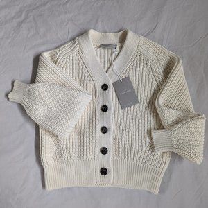 BNWT Everlane The Textured Cardigan - Small in Canvas